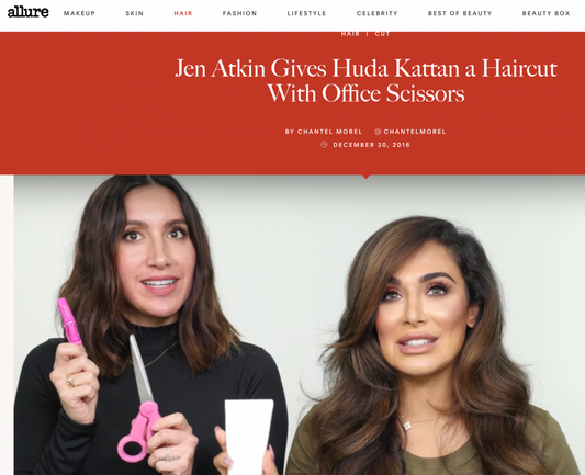 HB Love: Jen Atkin Gives Huda Kattan a Haircut With Office Scissors - A1