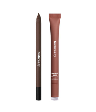 Warm Brown Liquid Matte Mousse paired with Rich Brown Lip Contour 2.0.