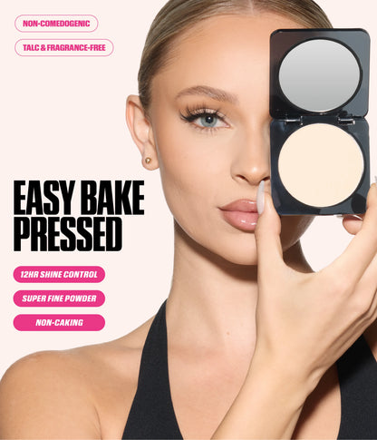 Easy Bake Pressed Powder - 12HR Shine Control, Super Fine Powder, Non-Caking