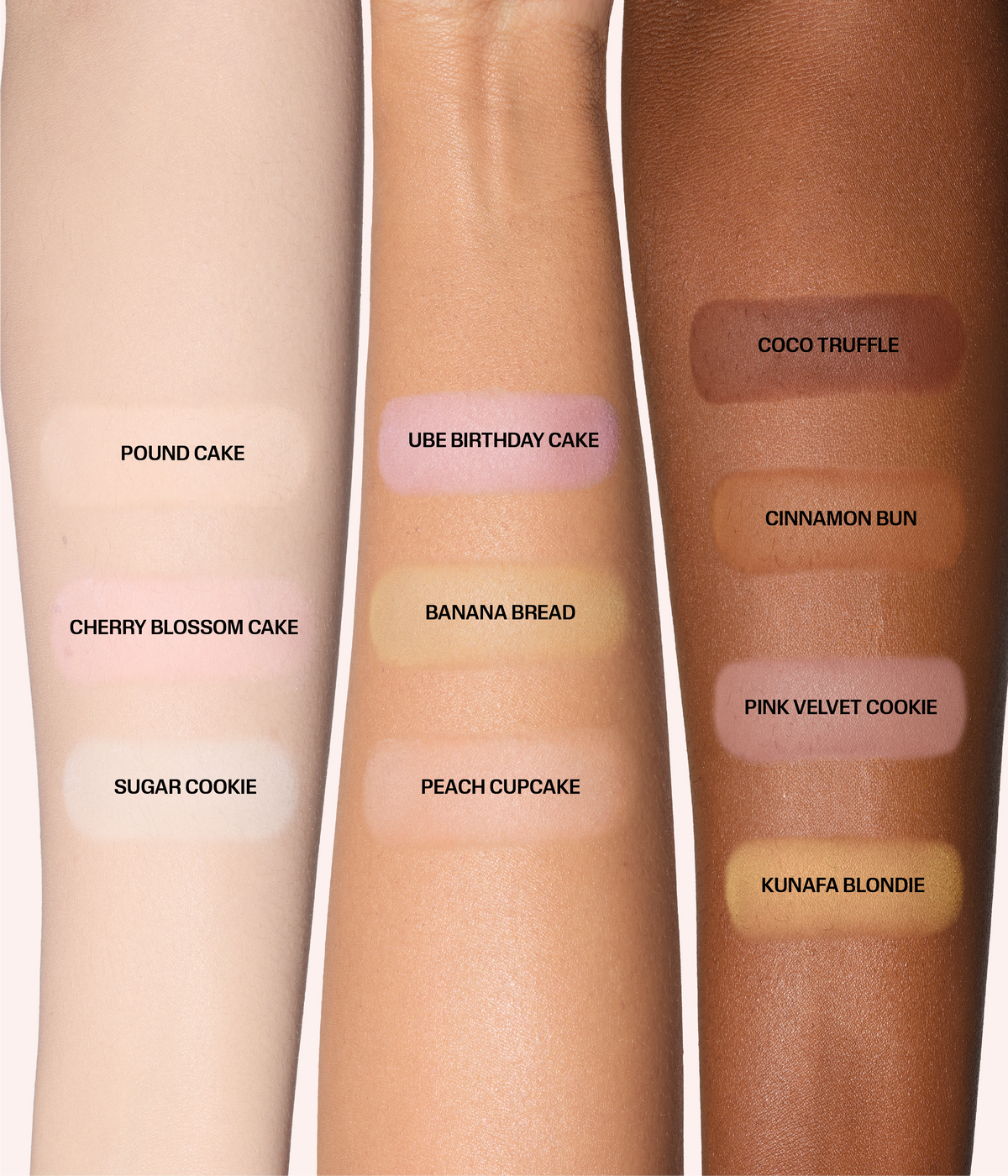 Easy Bake Pressed Powder - Arm Swatches View