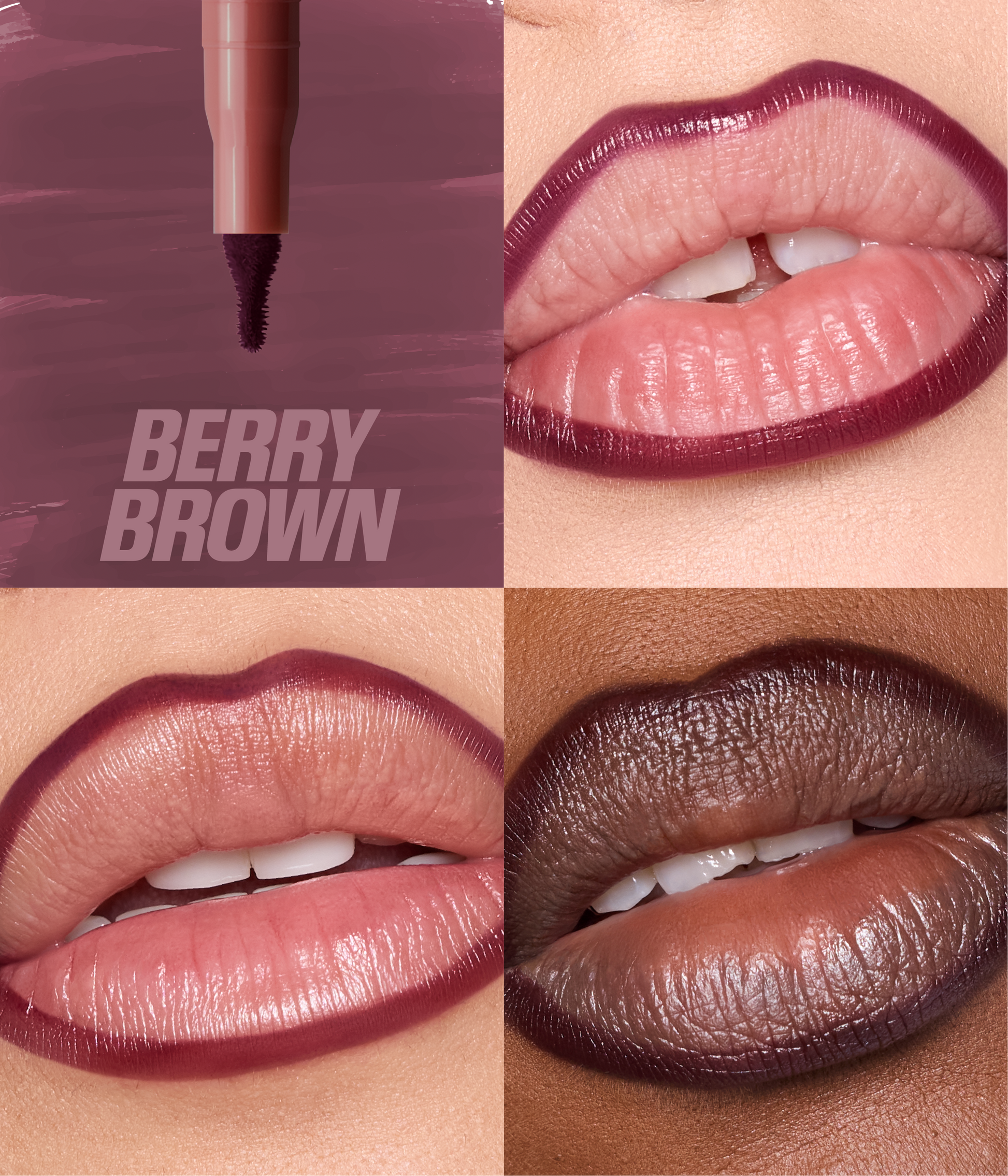 Lip Contour Lip Stain For 12-Hour Wear - Berry Brown Shade Range
