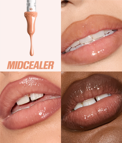 FAUX FILLER Extra Shine Lip Gloss - MidCealer shade comparison