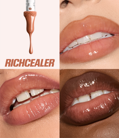FAUX FILLER Extra Shine Lip Gloss - RichCealer shade comparison