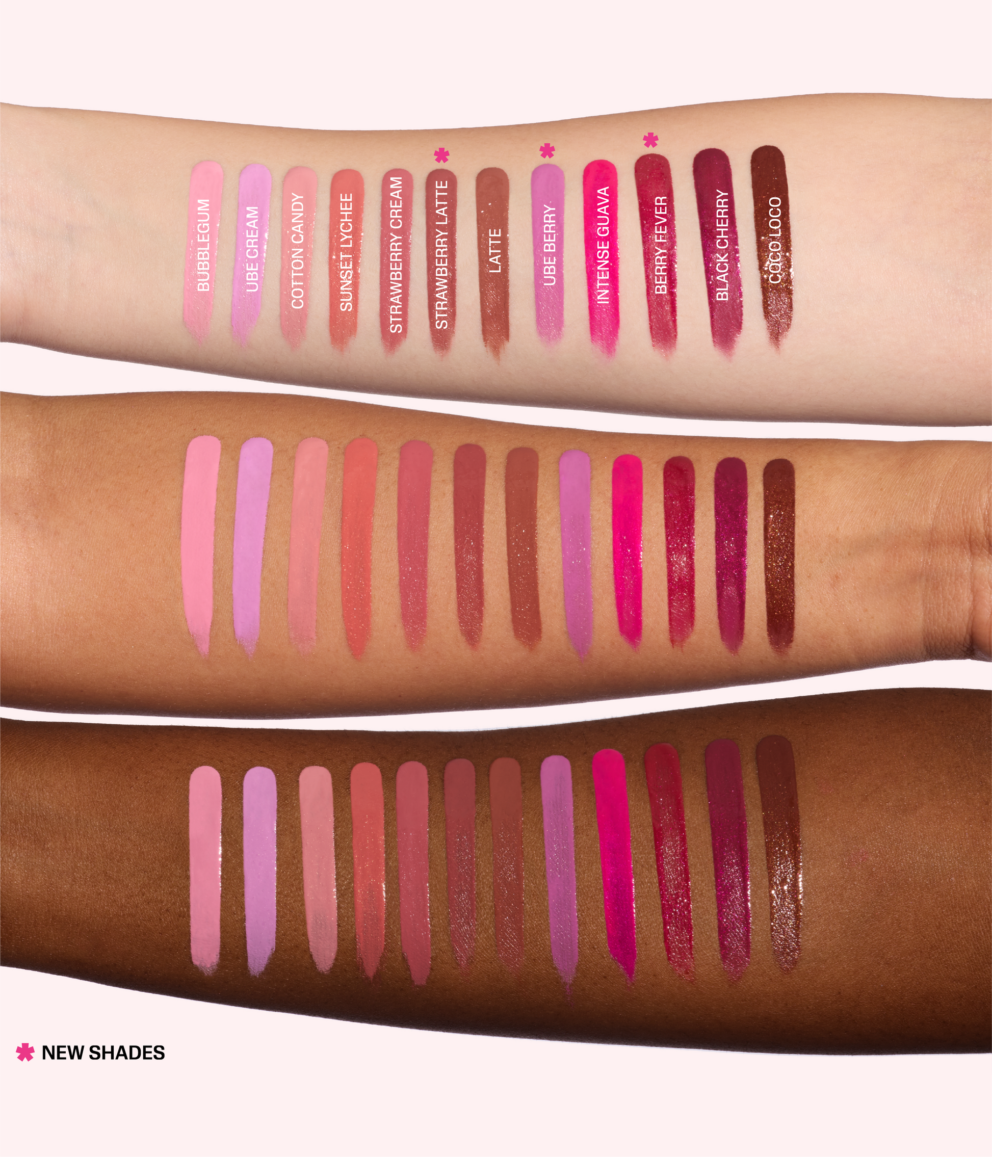 Blush Filter Liquid Blush - shade comparison