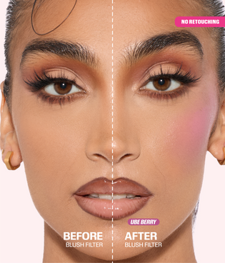 Blush Filter Liquid Blush - Ube Berry Before and After 