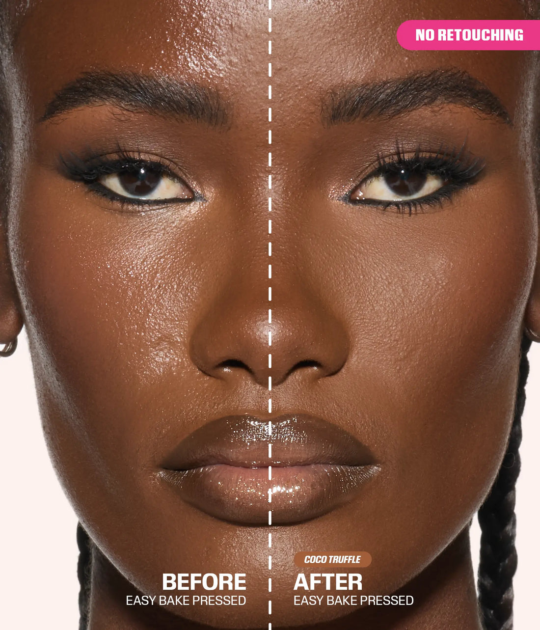 Easy Bake Duo Loose Powder - Coco Truffle - Before and After 