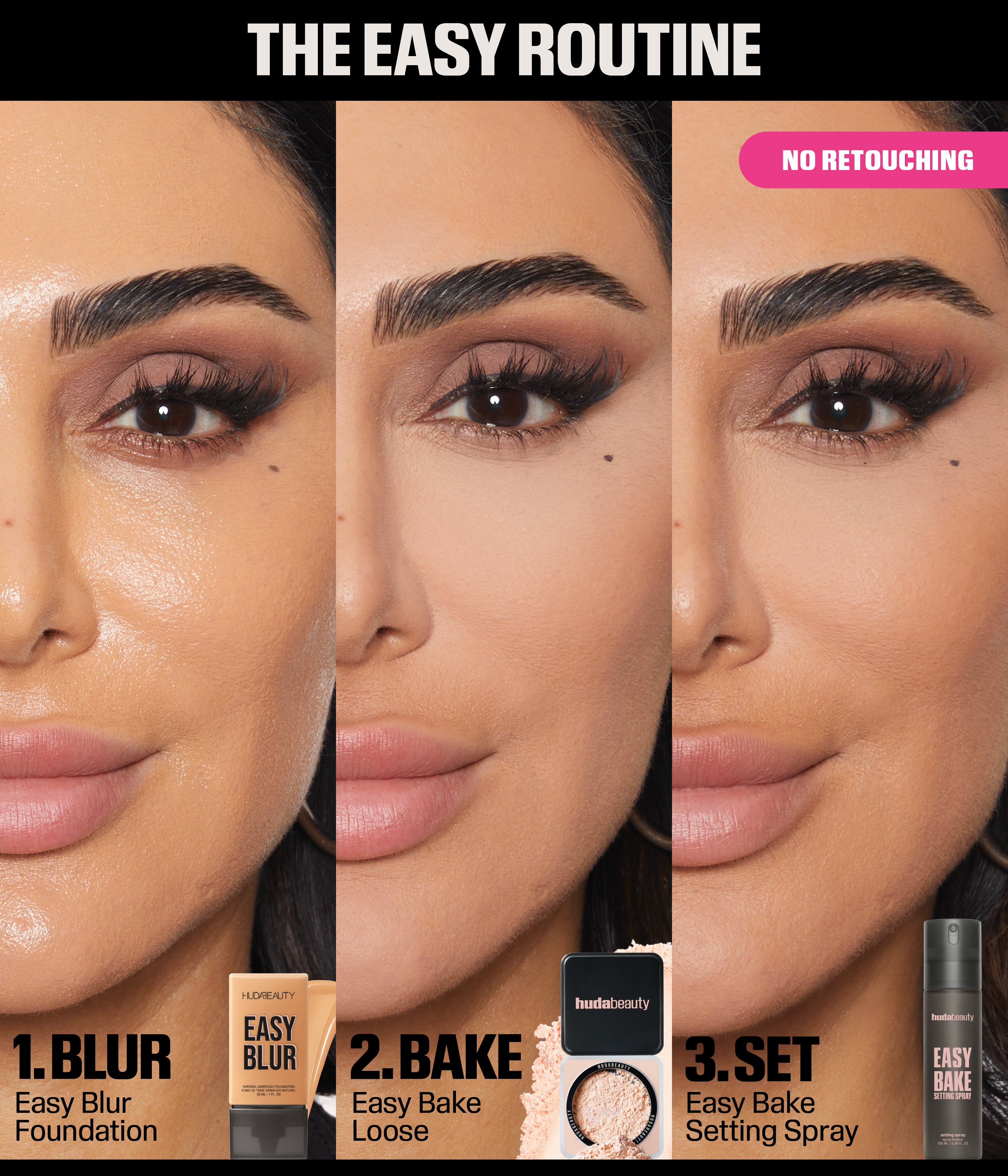 Easy Bake Setting Spray with 16-Hour Wear | Huda Beauty