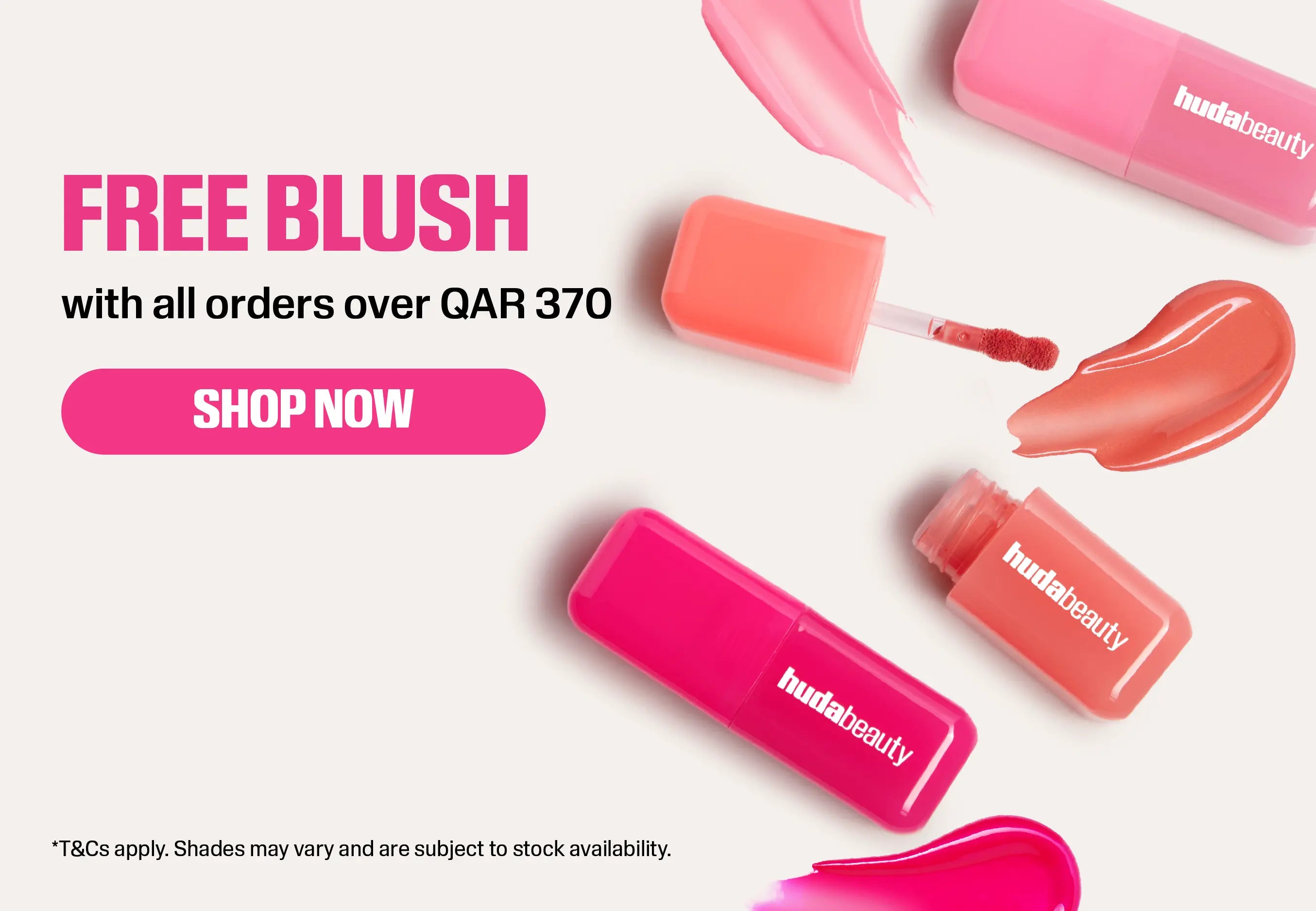Free Blush Filter liquid blush with all orders over QAR 370