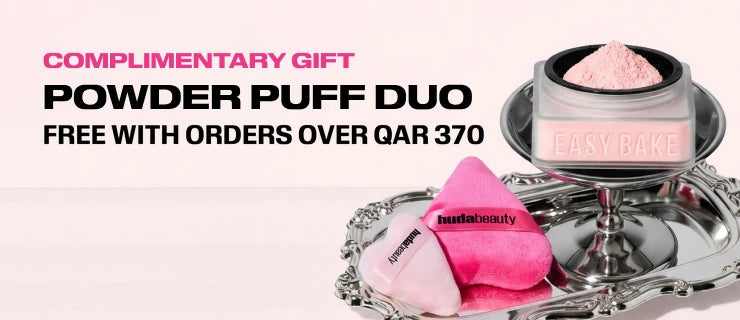 Free Powder Puff Duo with all orders over QAR 370
