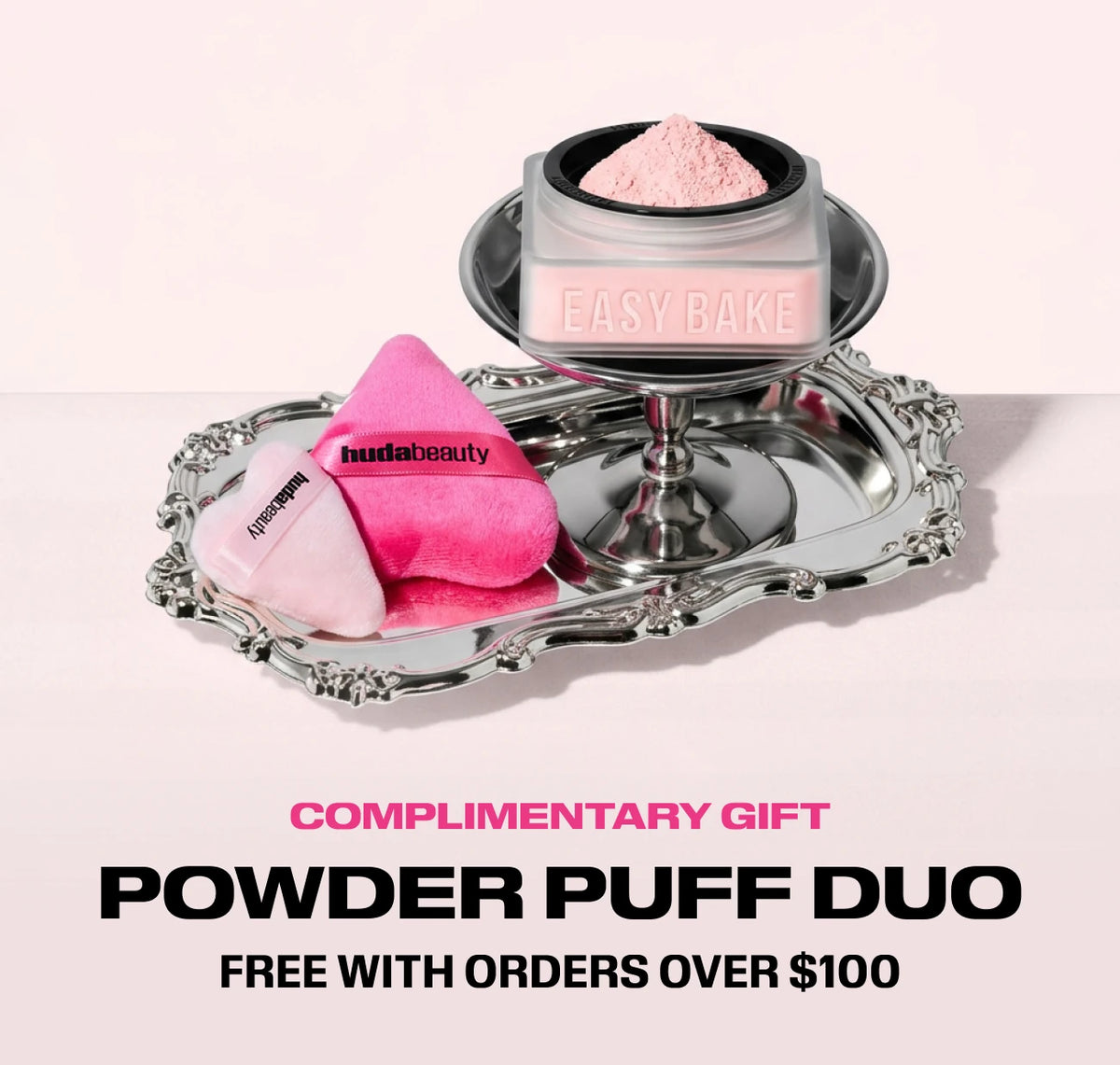 Free Powder Puff Duo with all orders over $100
