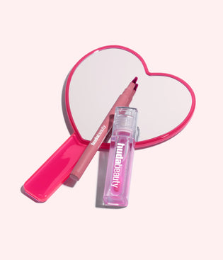 HB Glossy Mirror - Default - Heart Shaped Mirror & Lip Products