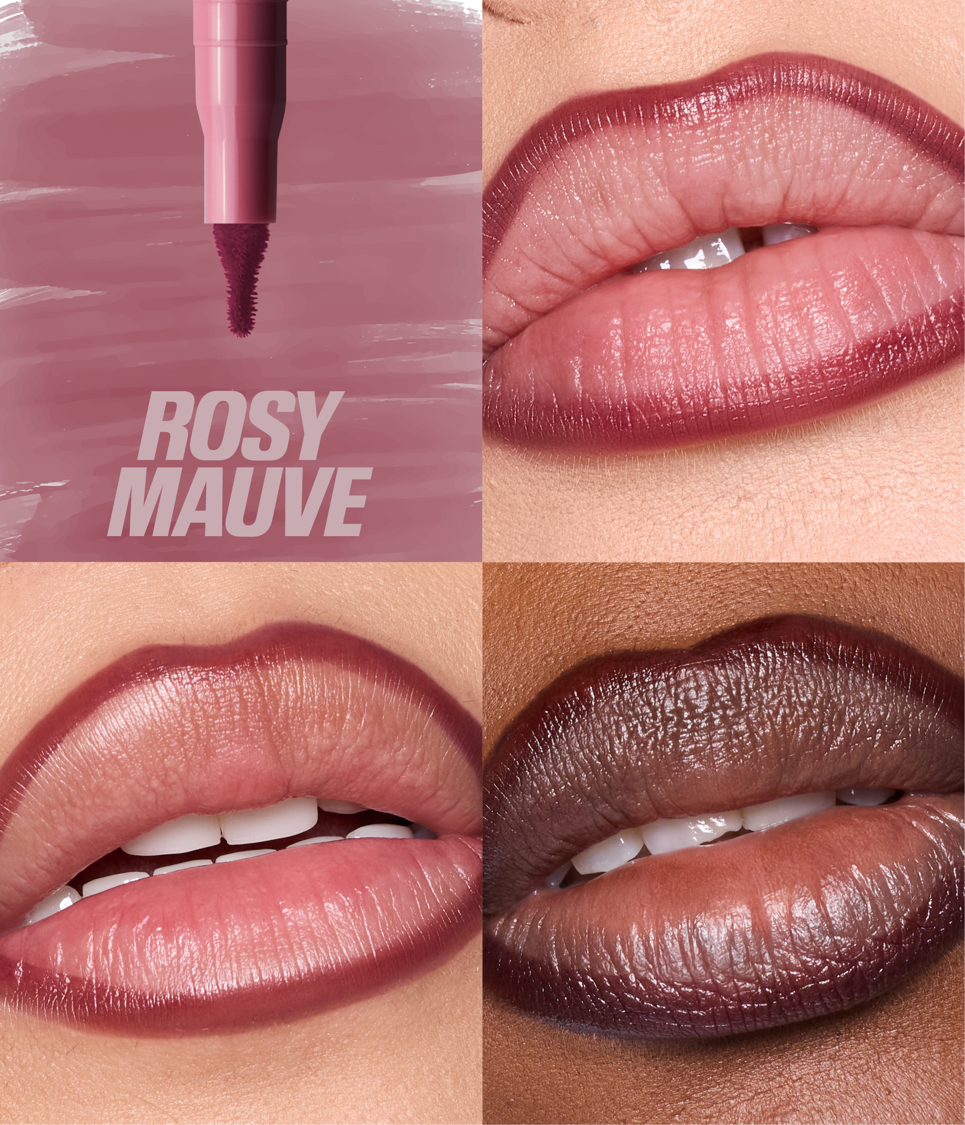 Lip Contour Lip Stain For 12-Hour Wear - Rosy Mauve Shade Range