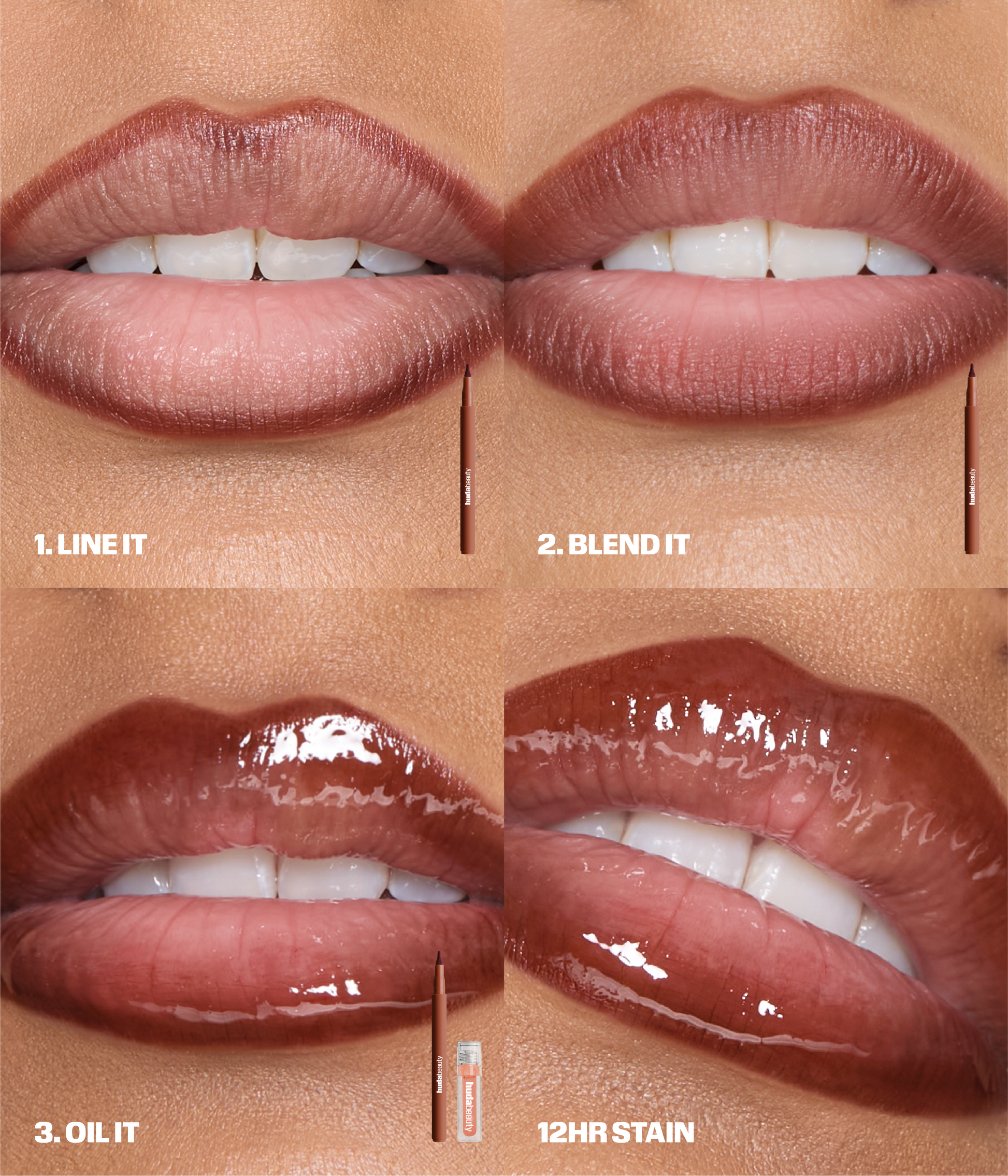 Lip Contour Lip Stain For 12-Hour Wear - Step By Step