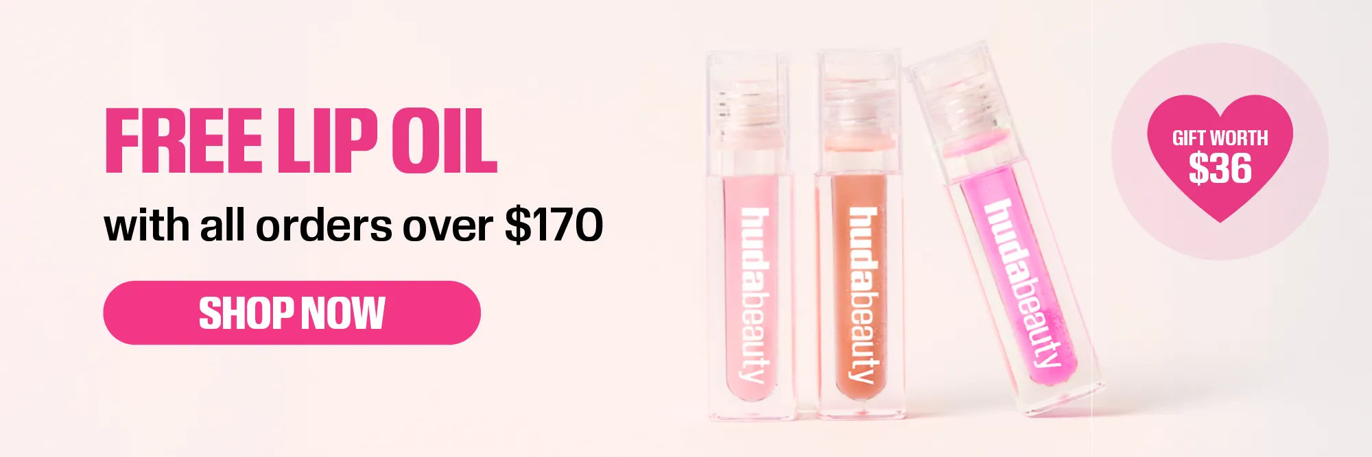 PDP free Lip Oil promotional banner
