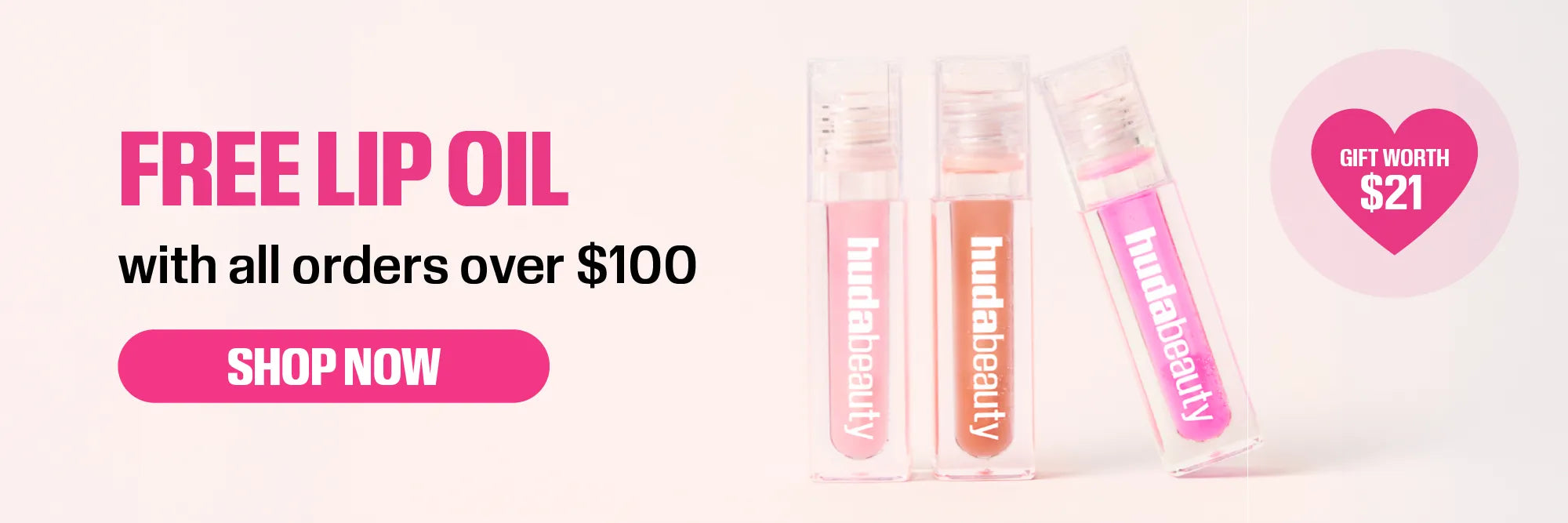 PDP free Lip Oil promotional banner