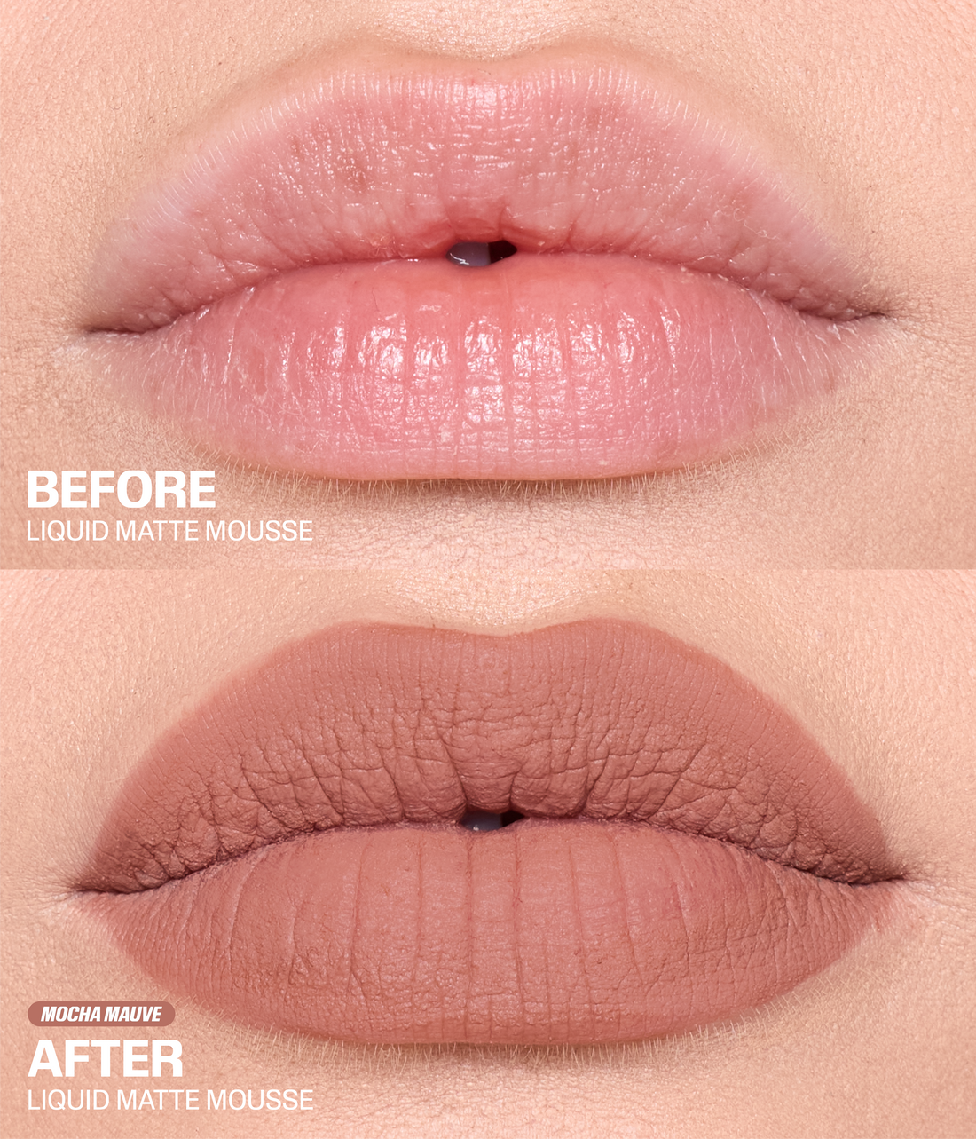 Liquid Matte Mousse - Mocha Mauve Shade - Before & After