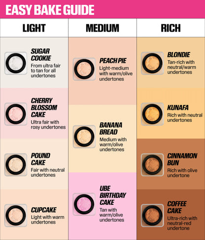 Easy Bake Loose Baking & Setting Powder - All Shades - Easy Bake Guide