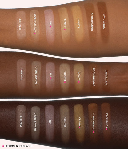 Easy Bake Loose Baking & Setting Powder - Coffee Cake, Blondie, Kunafa, Cinnamon Bun- Hand Swatch