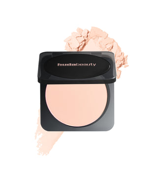 Easy Bake Pressed Powder Peach Cupcake compact pressed powder in a black case