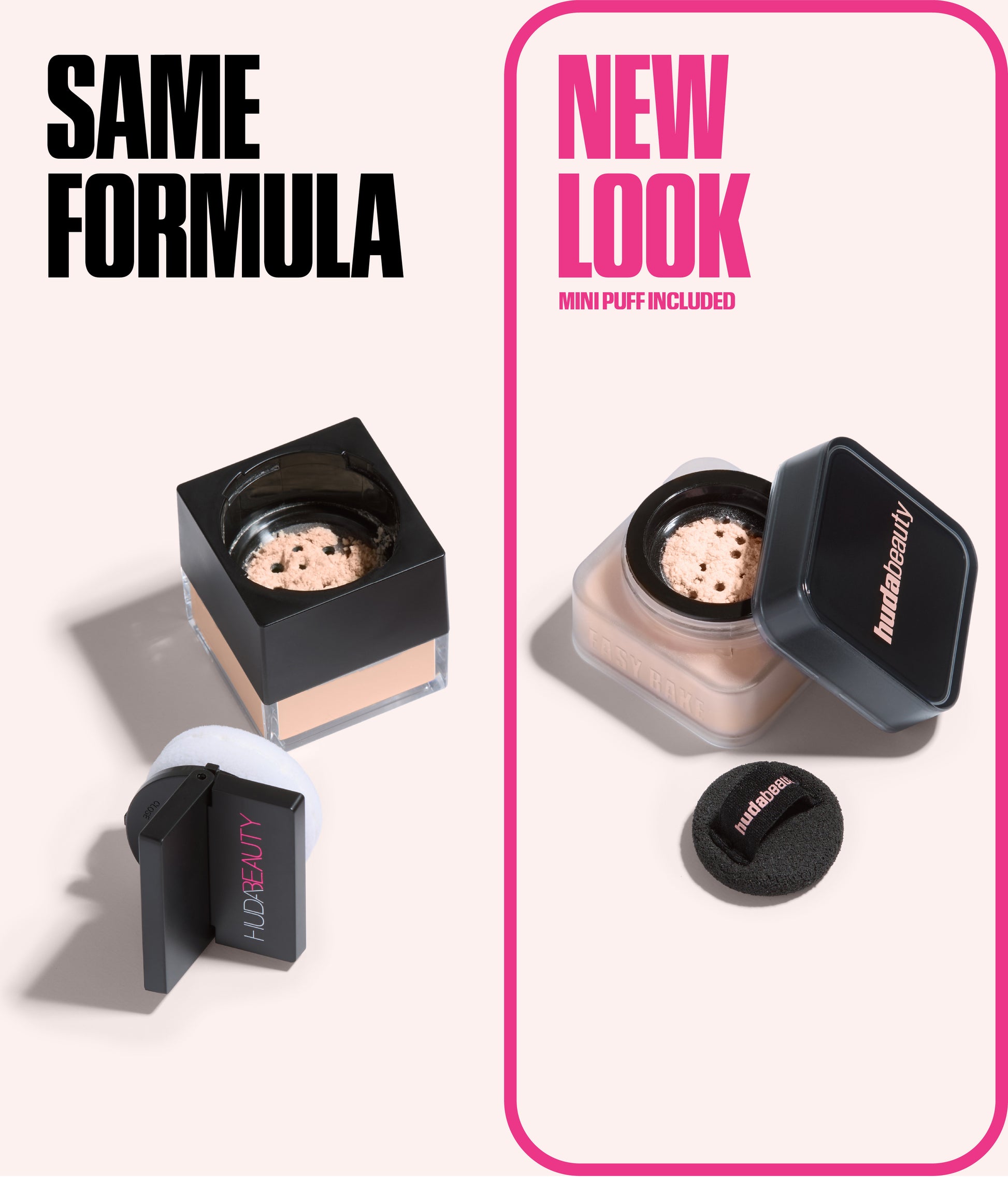 Mini Easy Bake Loose Baking & Setting Powder – Ube Birthday Cake showing same formula with new packaging design and mini puff included