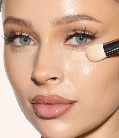 The Undereye Buff Brush Kit - applying 