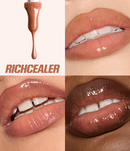 FAUX FILLER Extra Shine Lip Gloss - RichCealer shade comparison
