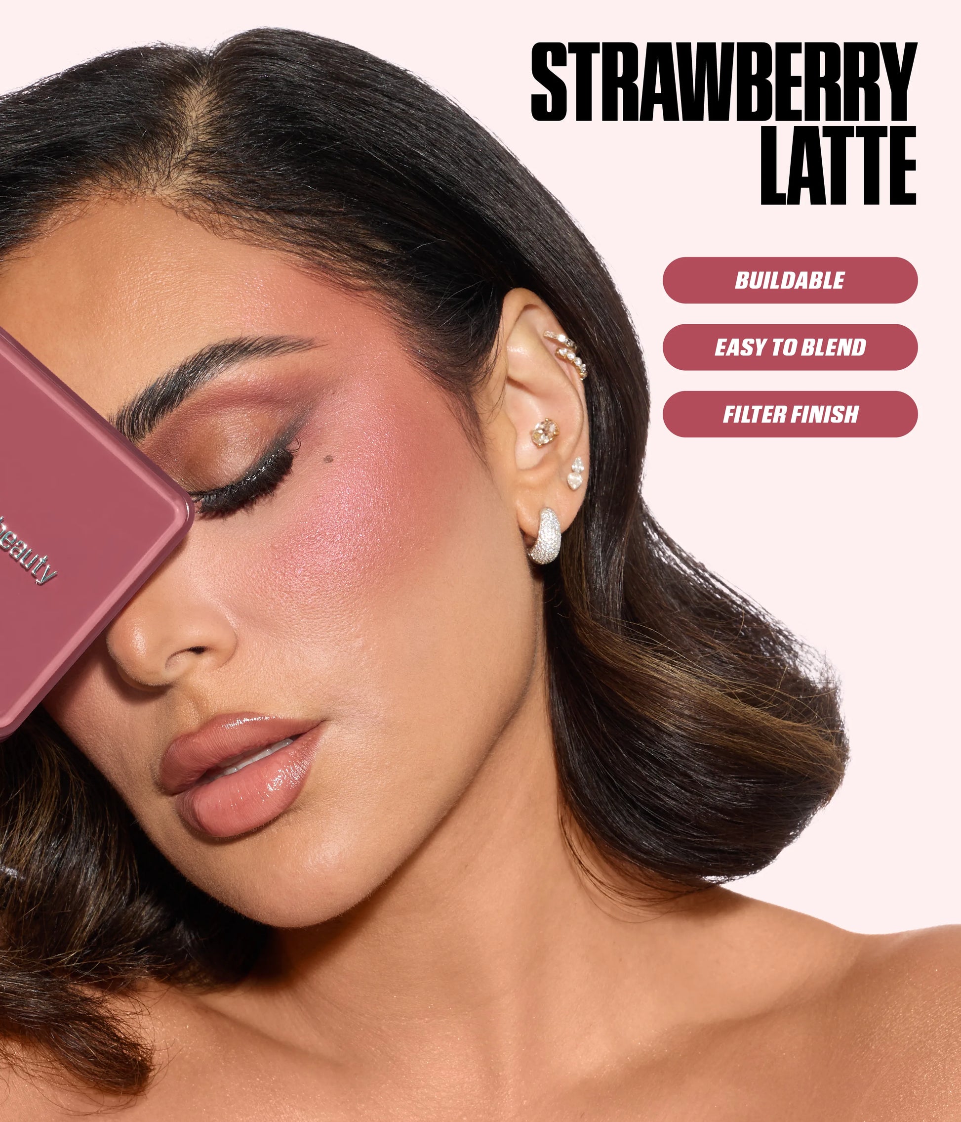 Blush Filter Liquid Blush Strawberry Latte editorial makeup look