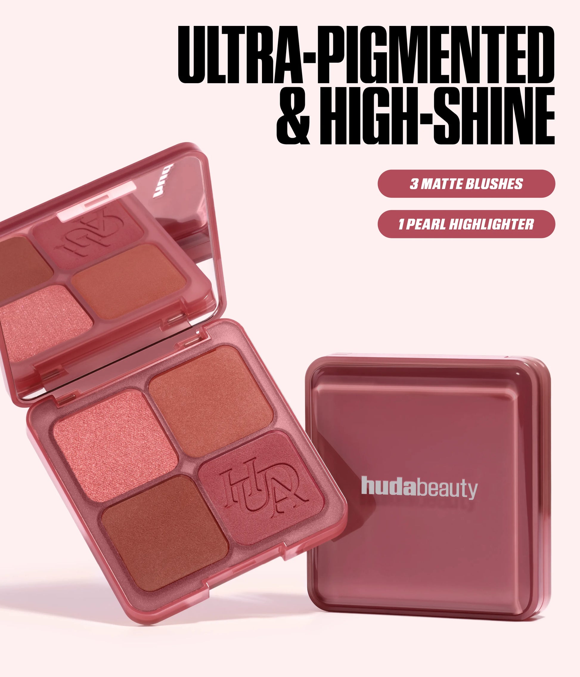 Blush Filter Blurring Blushlighters Palette Strawberry Latte - ultra pigmented and high shine