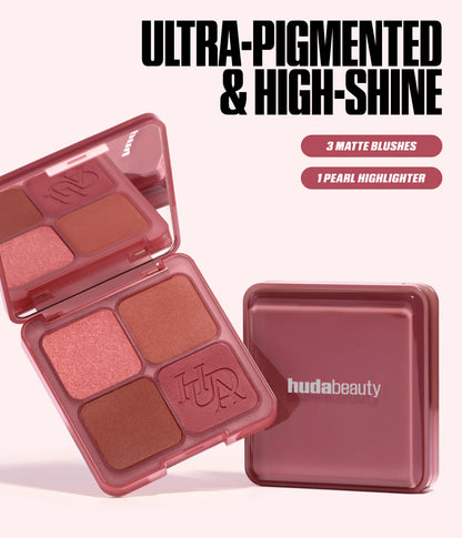 Blush Filter Blurring Blushlighters Palette Strawberry Latte - ultra pigmented and high shine