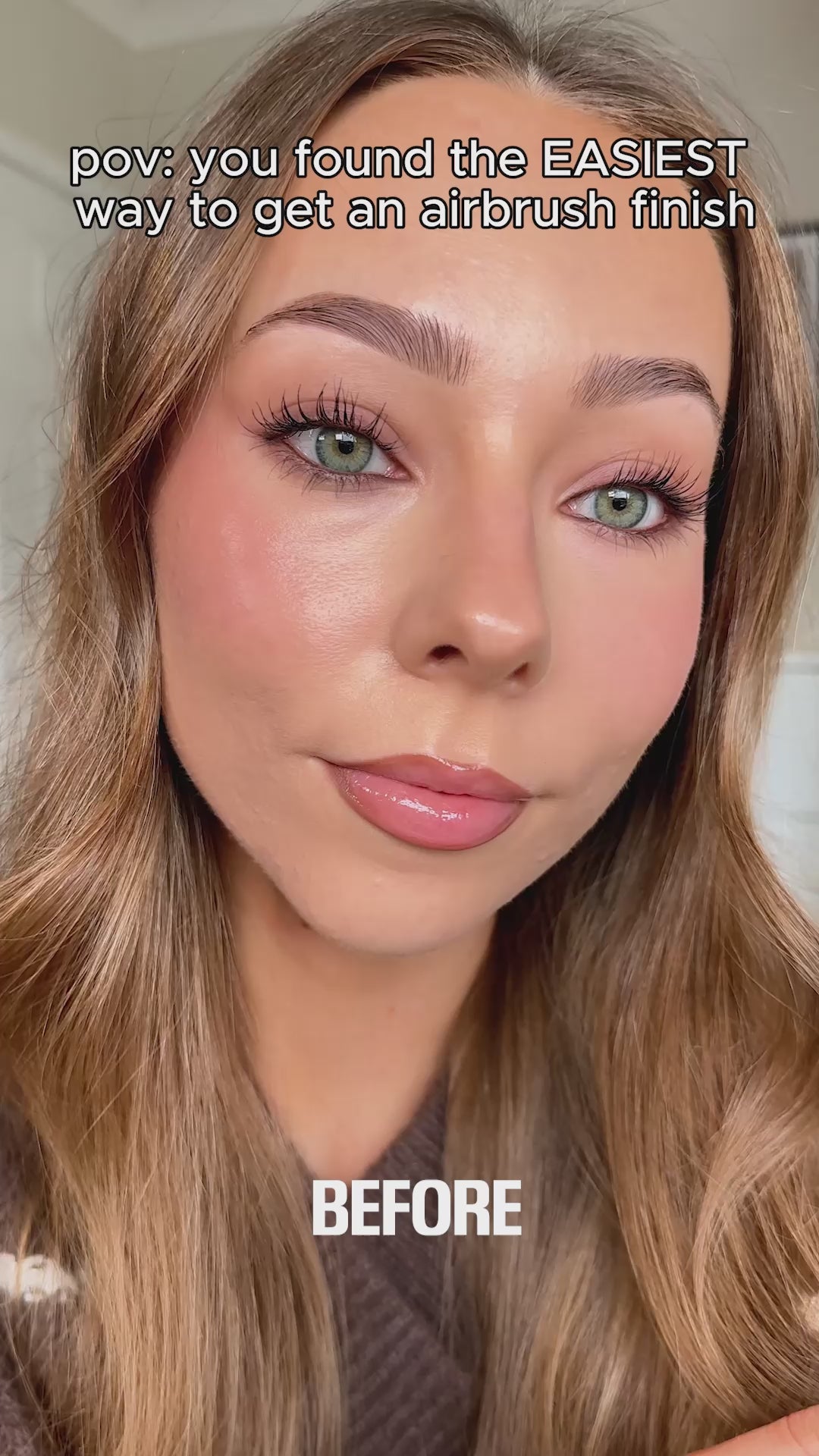 Easy Bake Pressed Powder before and after facial comparison