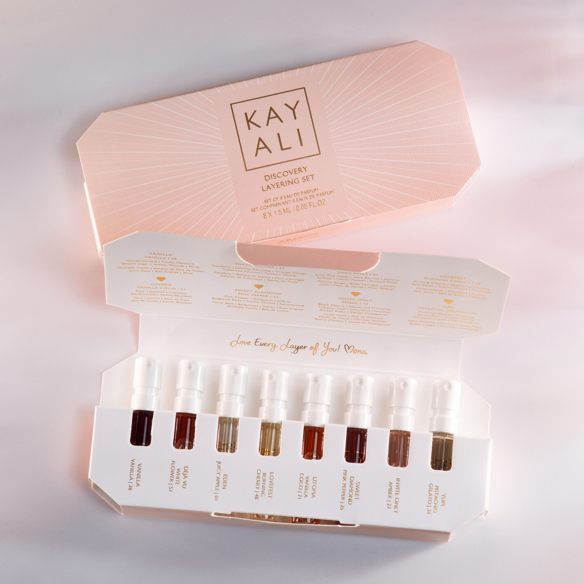 Kayali Discovery Layering Set Perfume In White