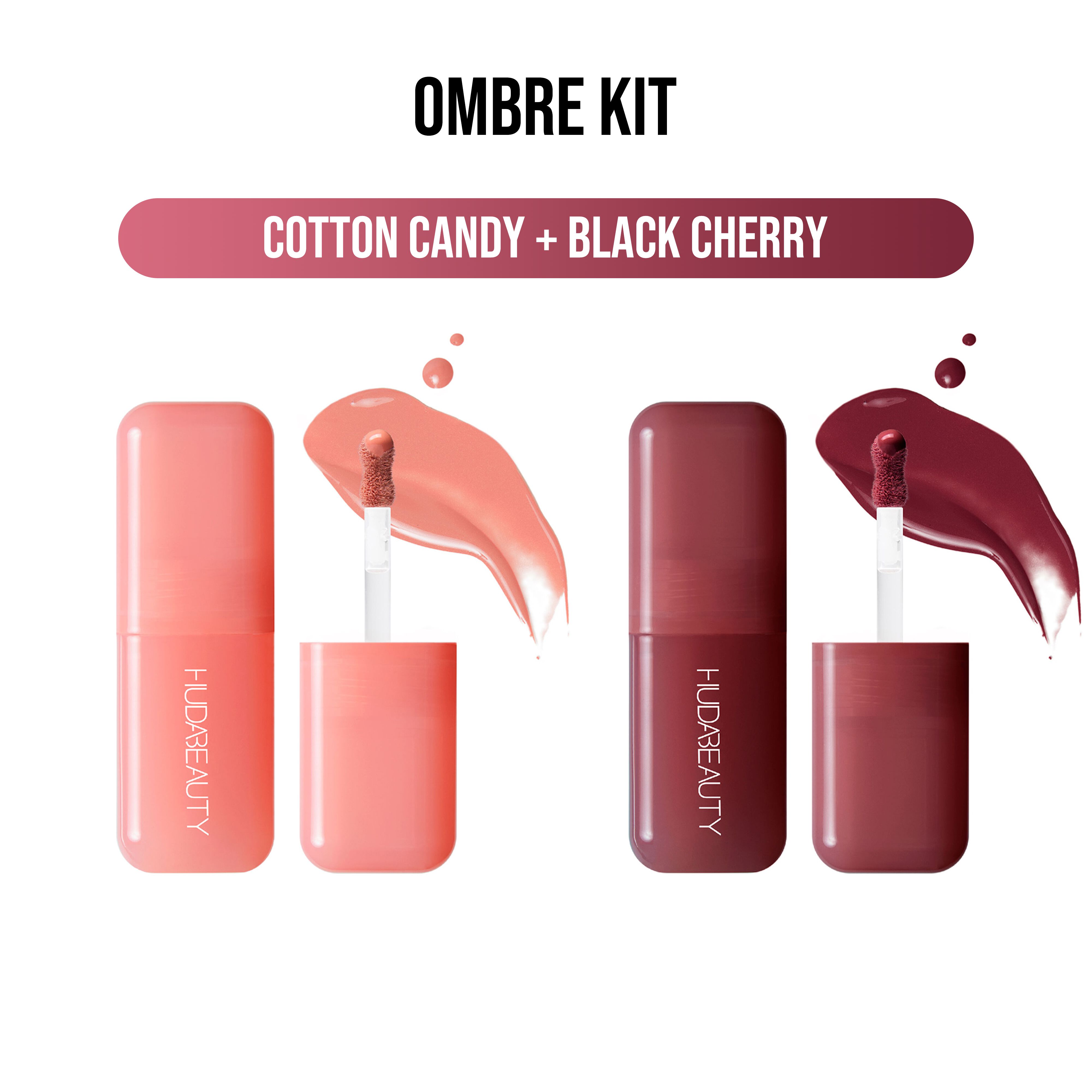 Shop Huda Beauty Blush Filter Ombre Kit: Cotton Candy + Black Cherry