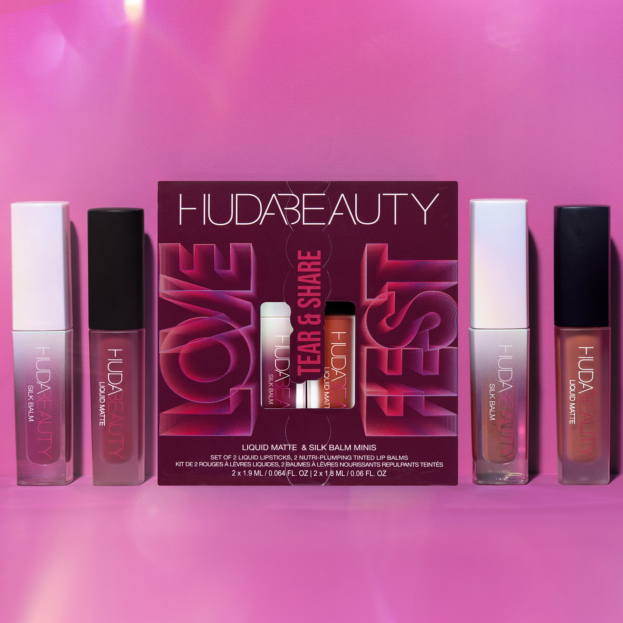 Multi Multicolor Huda Mini Liquid Lipstick  Set Of 4  Huda Beauty